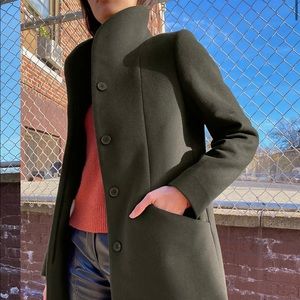 ARITZIA Wilfred Cocoon Coat - size S - Rockwood Green